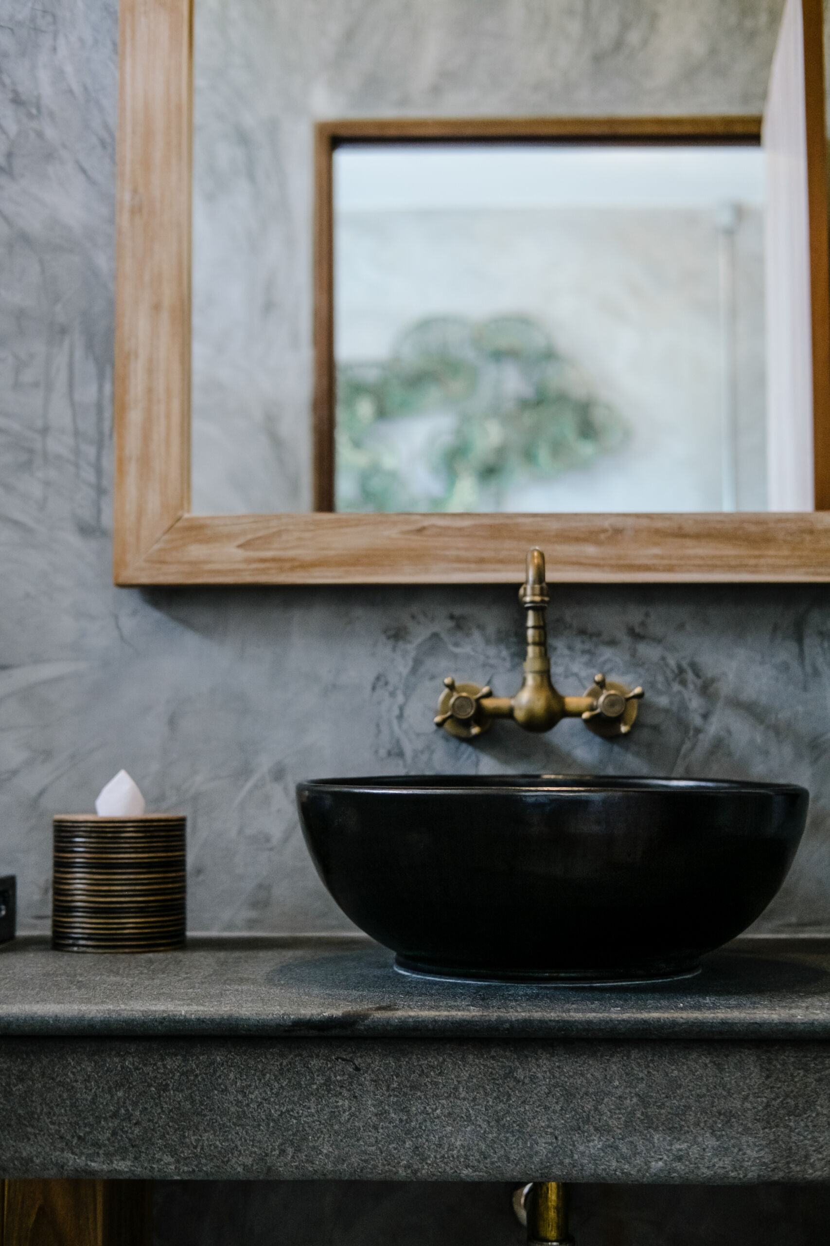 Moody Powder Room Design Ideas | Limewash, Venetian Plaster ...