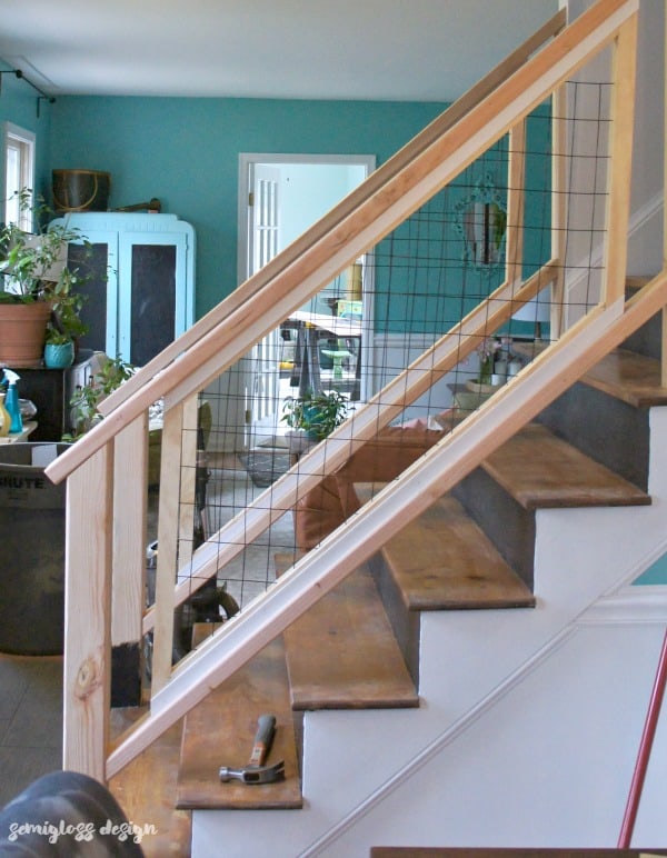 Must See Modern DIY Stair Railing Makeover Tutorial - Semigloss Design