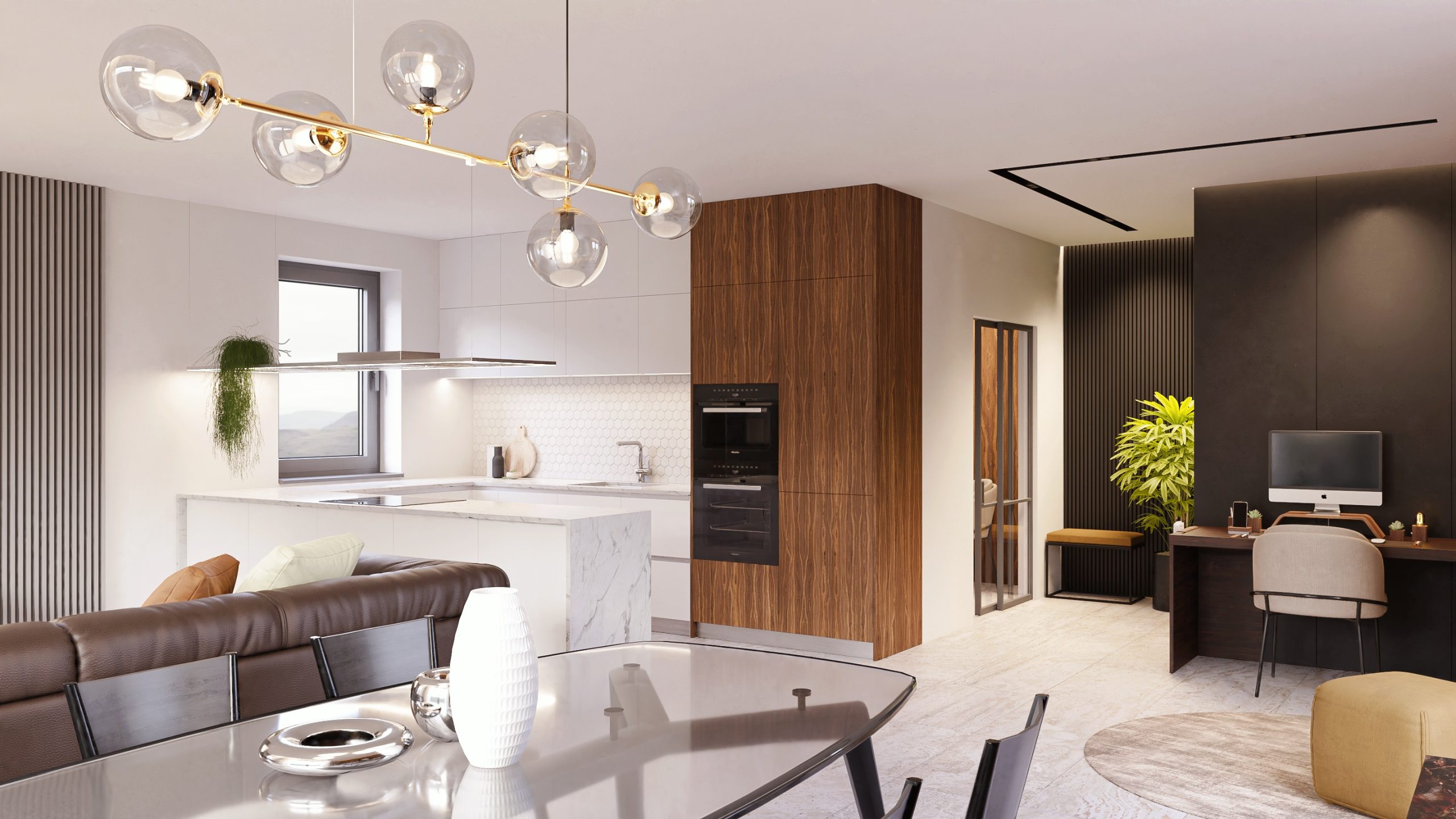 Open space modern small apartment - kitchen and living room - Finished Projects - Blender Artists Community