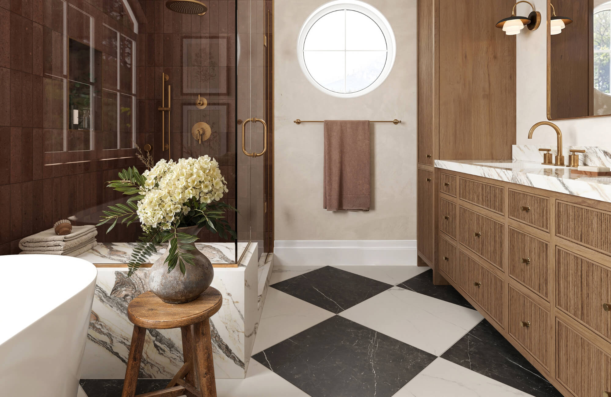 Reviving The Classic Checkerboard Flooring With Modern Design