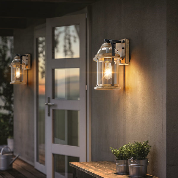 Rustic Farmhouse Wall Lanterns Dusk to Dawn Outdoor Wall Lights Waterp