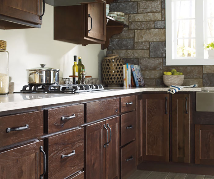 Rustic Kitchen Cabinets - Homecrest Cabinetry