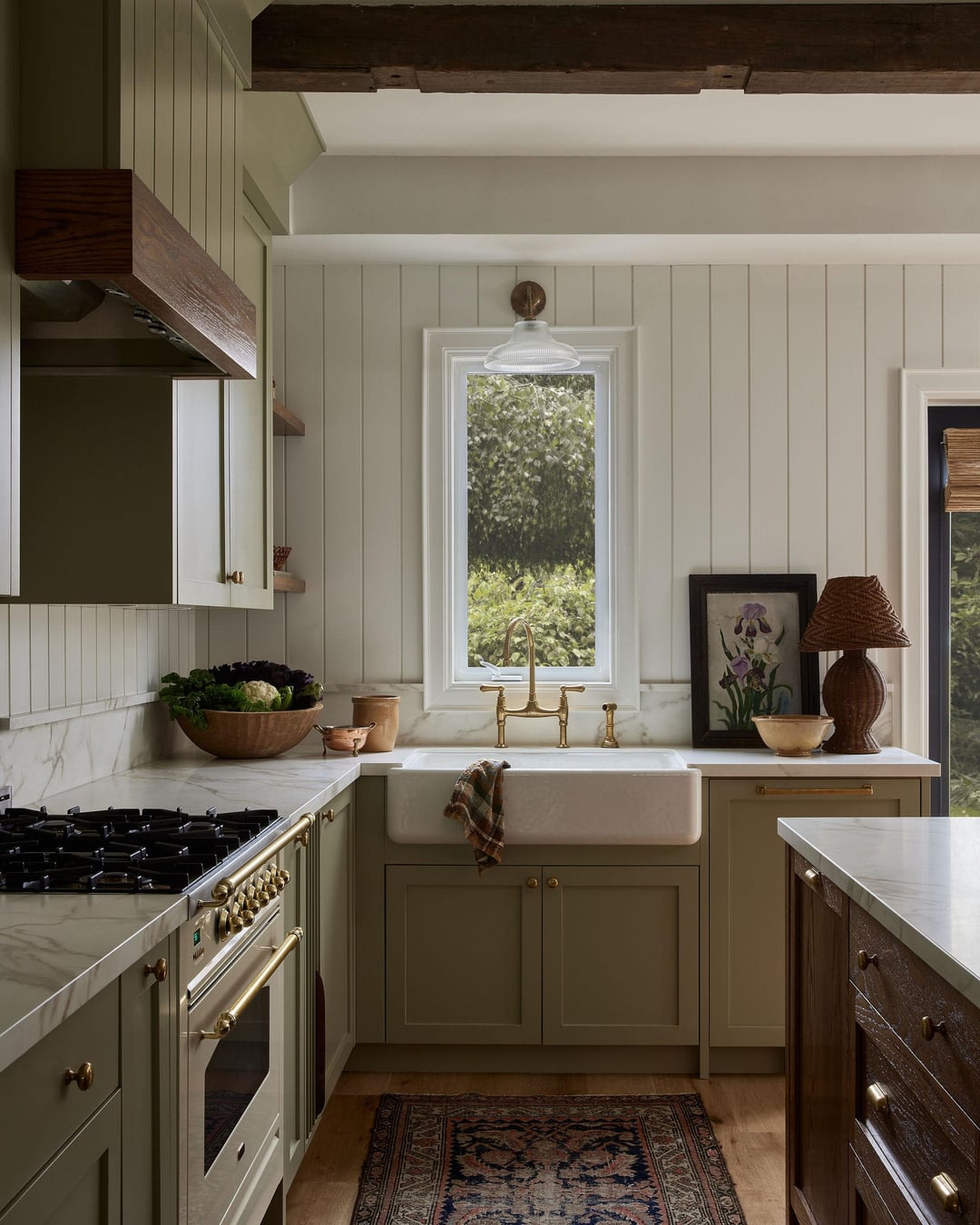 Sage green kitchen with shiplap walls in a Toronto home, Ontario, Canada. By Ashley Montgomery Design. : r/InteriorDesign