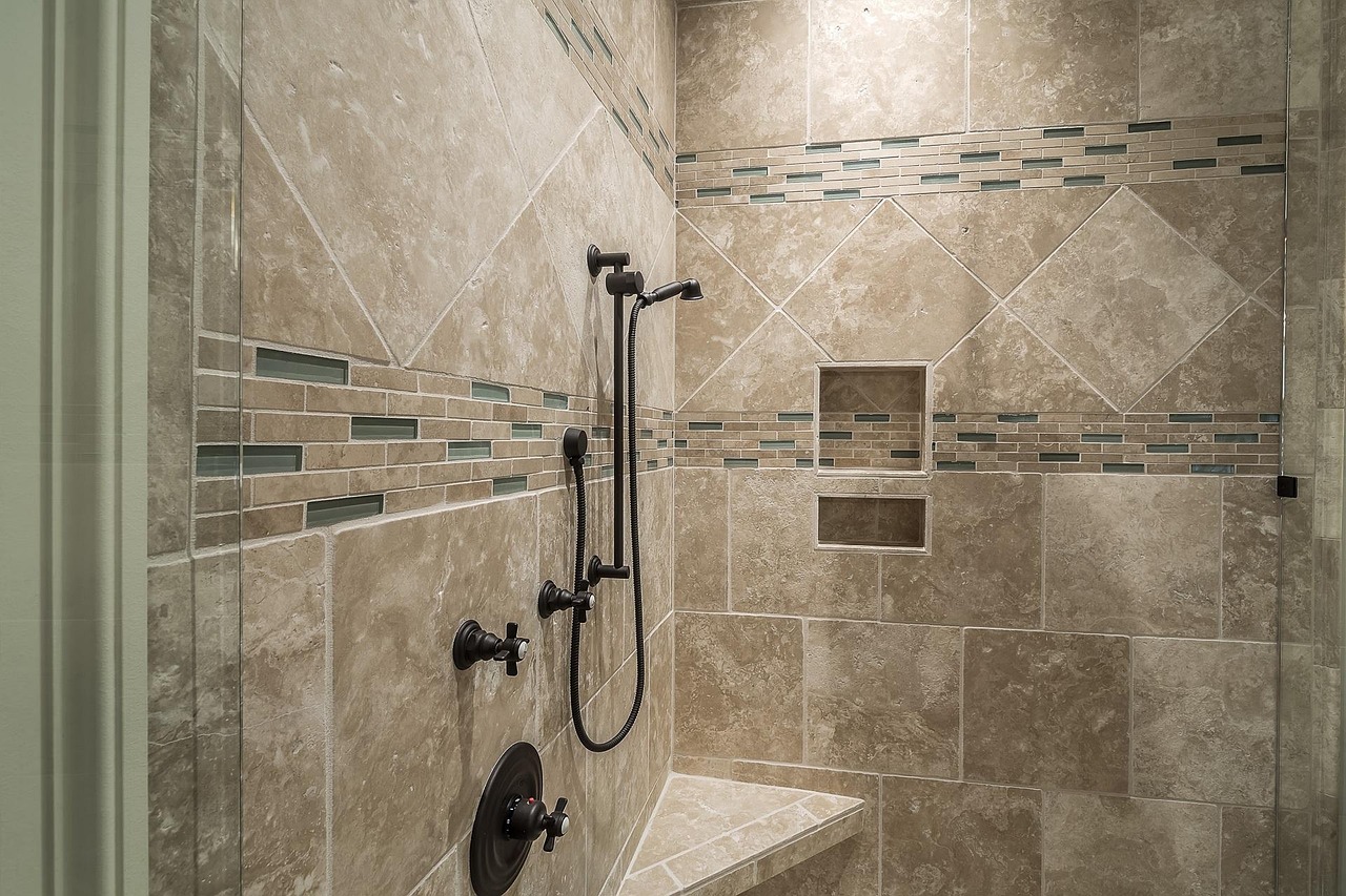 shower, tile, bathroom, interior, luxury, decor, modern, residential, tiled, bathtub, contemporary, brown bathroom, brown interior, brown shower, shower, shower, shower, shower, shower, bathroom, bath
