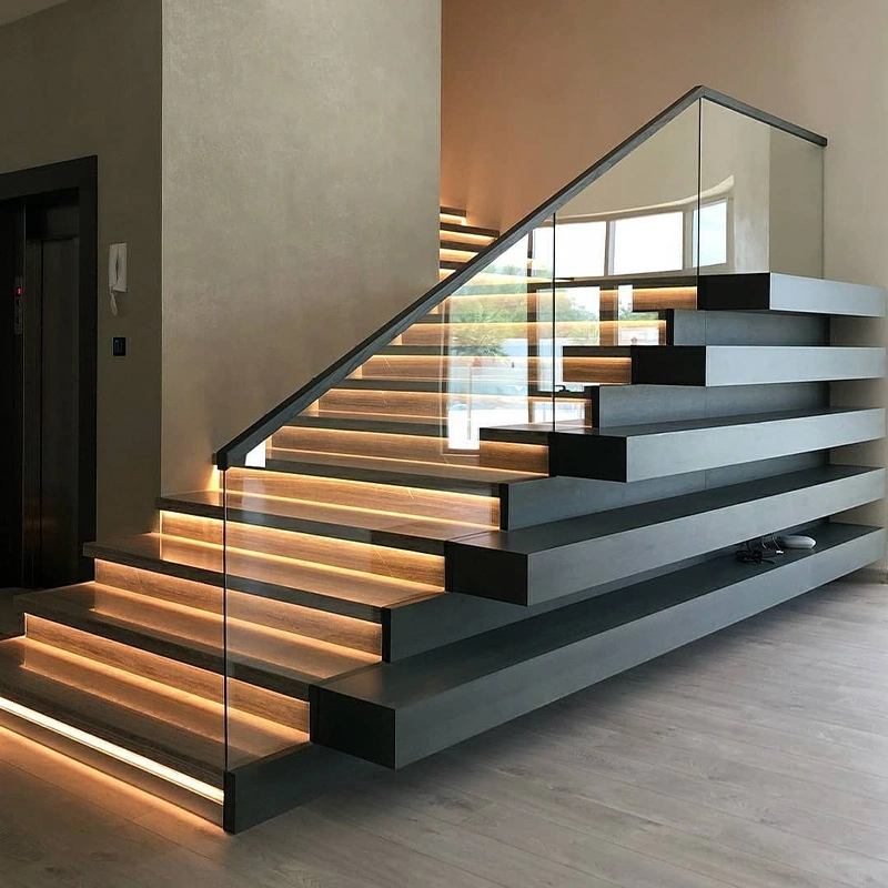 Sleek Glass Stair Railing for Modern Spaces - Mannlee
