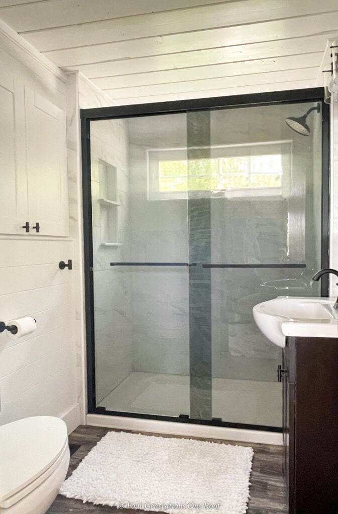 Small bathroom remodel on a budget | Four Generations One Roof