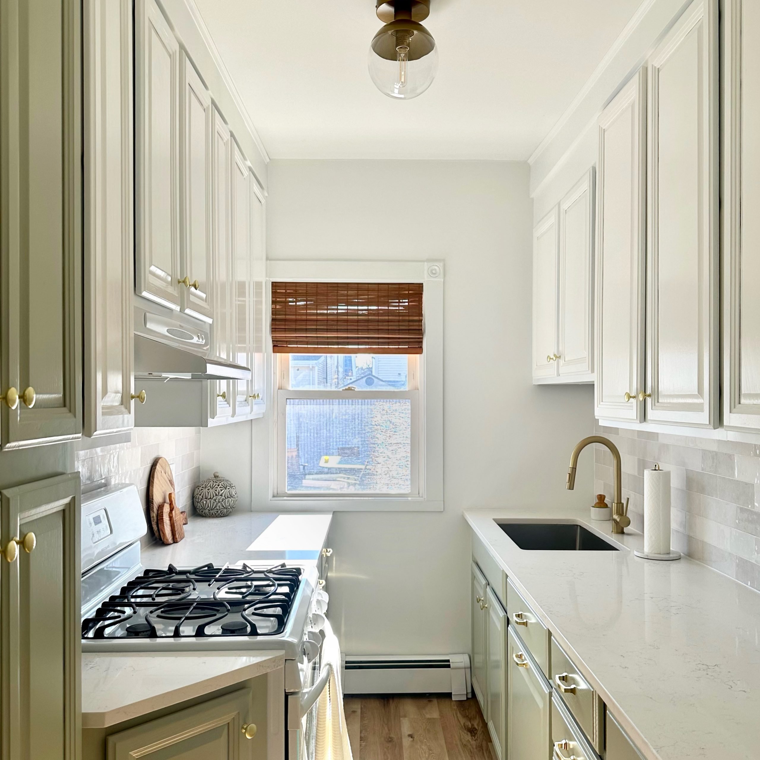 Small Galley Kitchen Design - Painting by the Penny