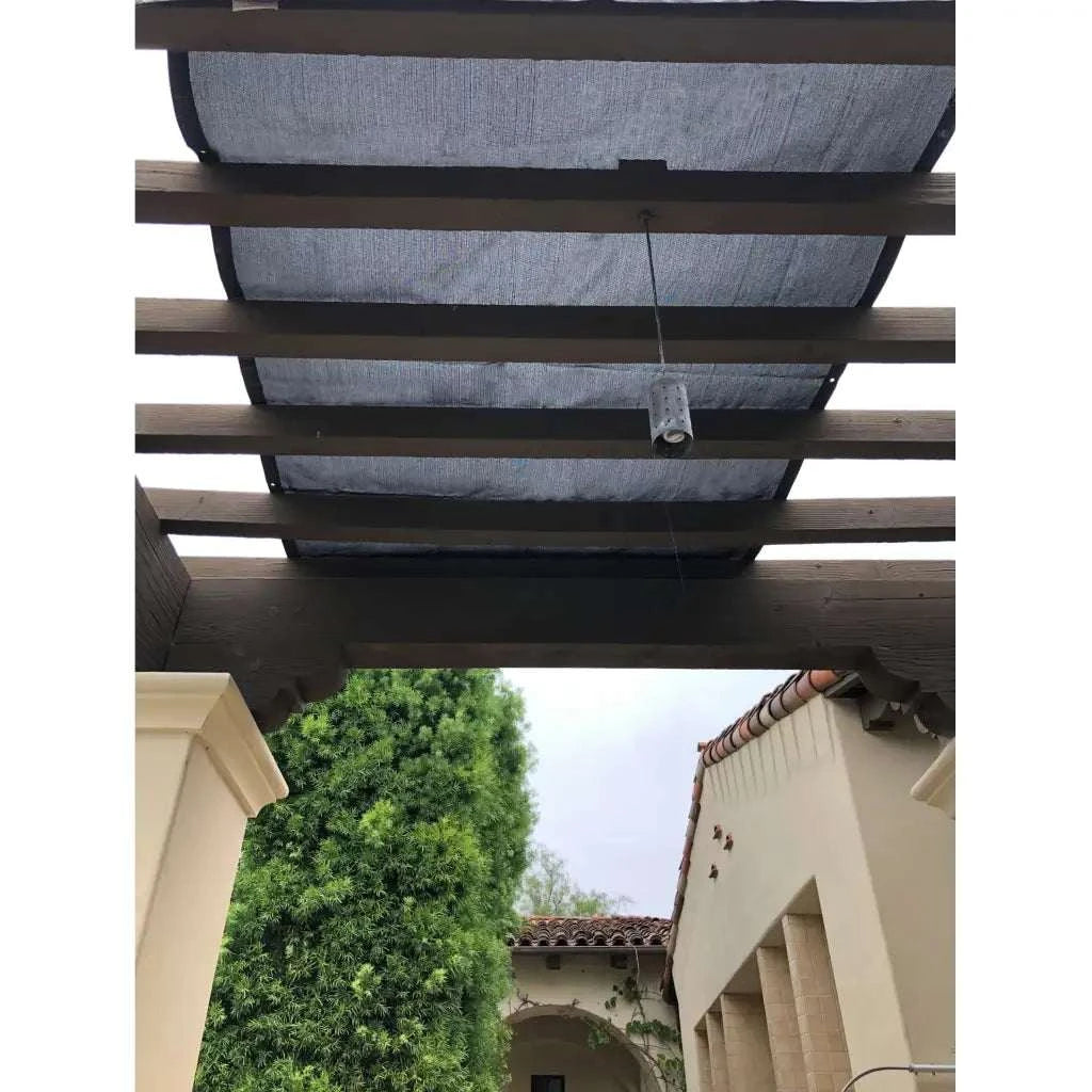 Sun Shade Screen Mesh Panel (12' x 12') with Grommets for Patio, Balconies, Gazebo & Pergola (Black Panel Only with Cords)