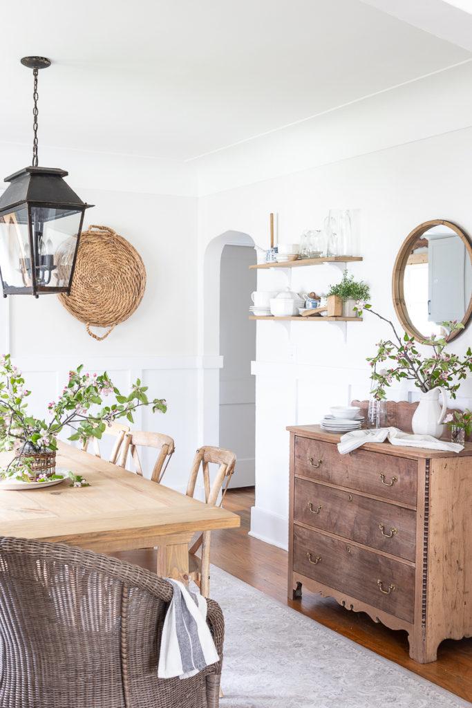 Thrifty and Simple Spring Dining Room Ideas - Pine and Prospect Home