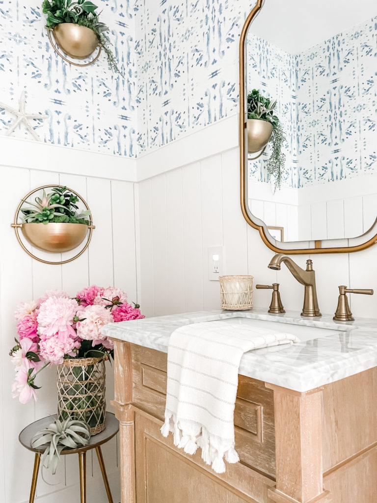Wait Until You See This Coastal Powder Room - Home with Heather