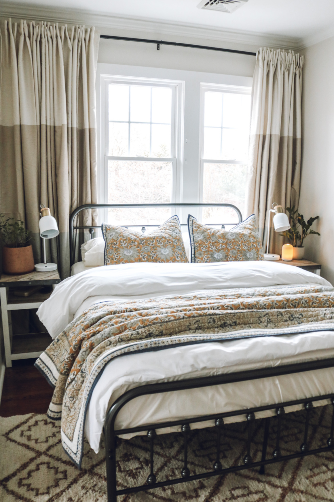 Window Treatments- Curtains Panels, Roman Shades and Bamboo Shades - Nesting With Grace