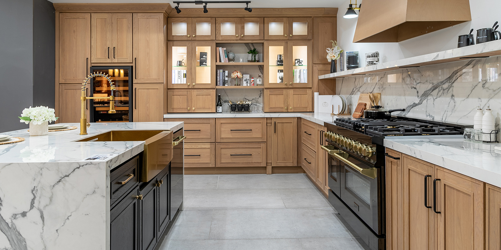 Wood Grain Stock Cabinets