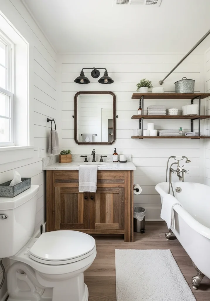 19 Farmhouse Bathroom Ideas to Create Your Rustic Retreat