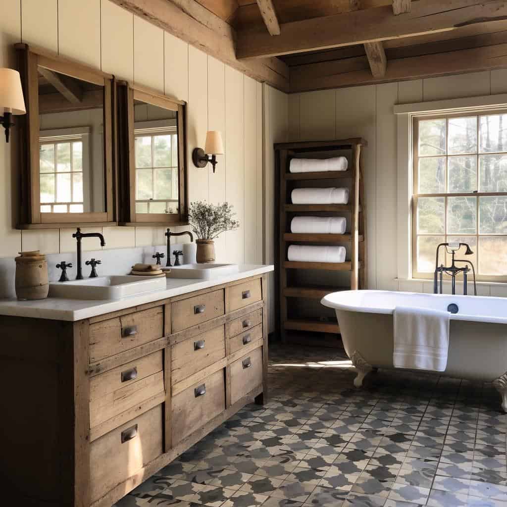 53 Farmhouse Bathroom Ideas for a Chic Upgrade in Your Home