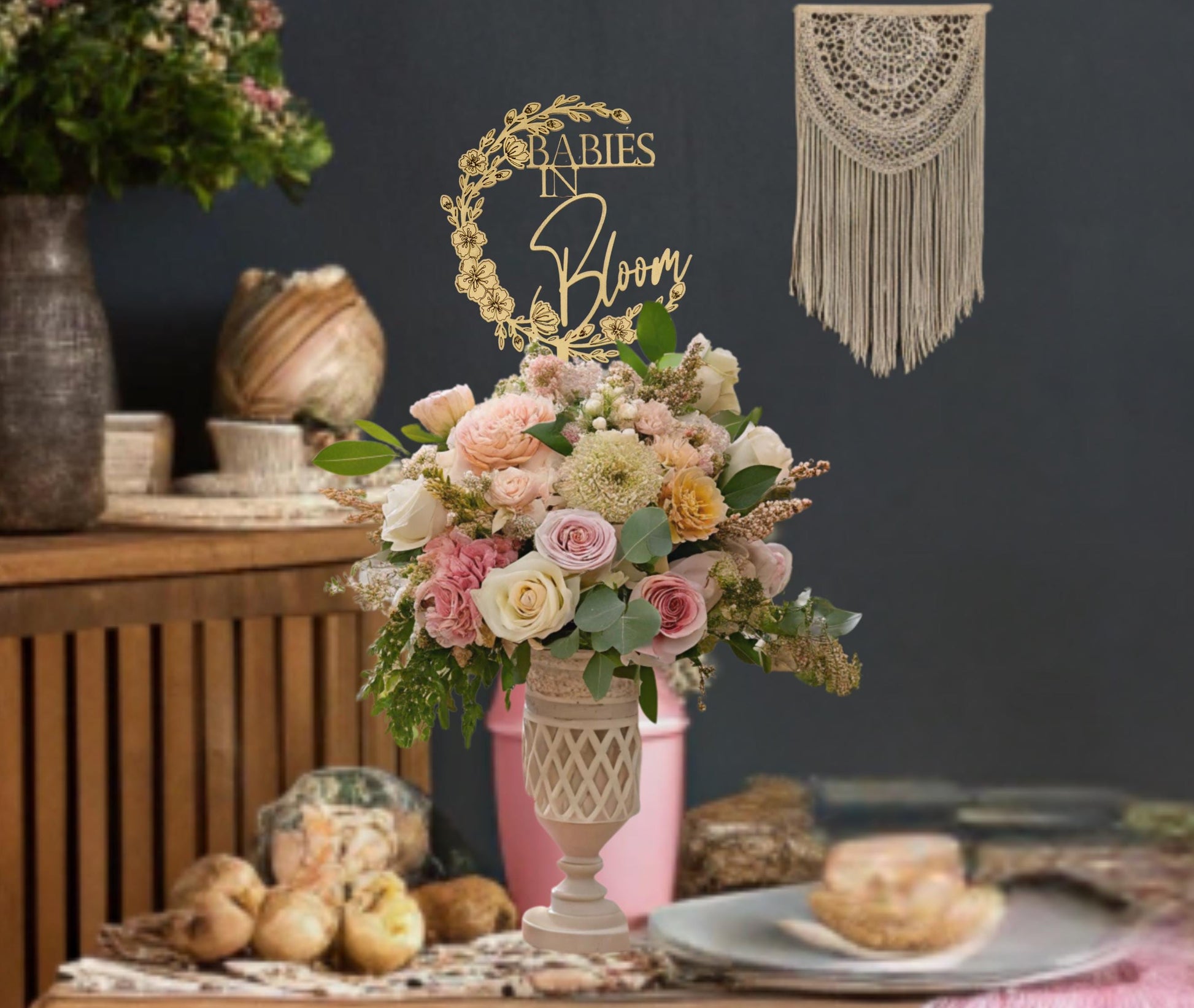 Babies In Bloom, Baby Shower Twins, Double Baby Shower, Baby Shower Ce – Burlap and Bling Design Studio