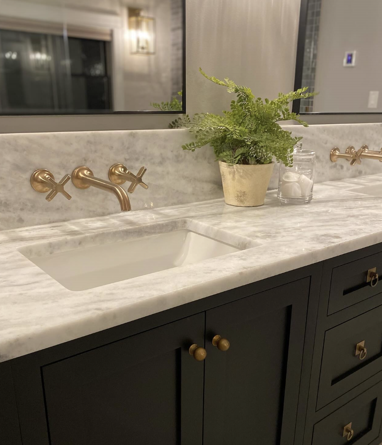 Black Bathroom Design: Elegant and Dramatic - Bertch Cabinet, LLC