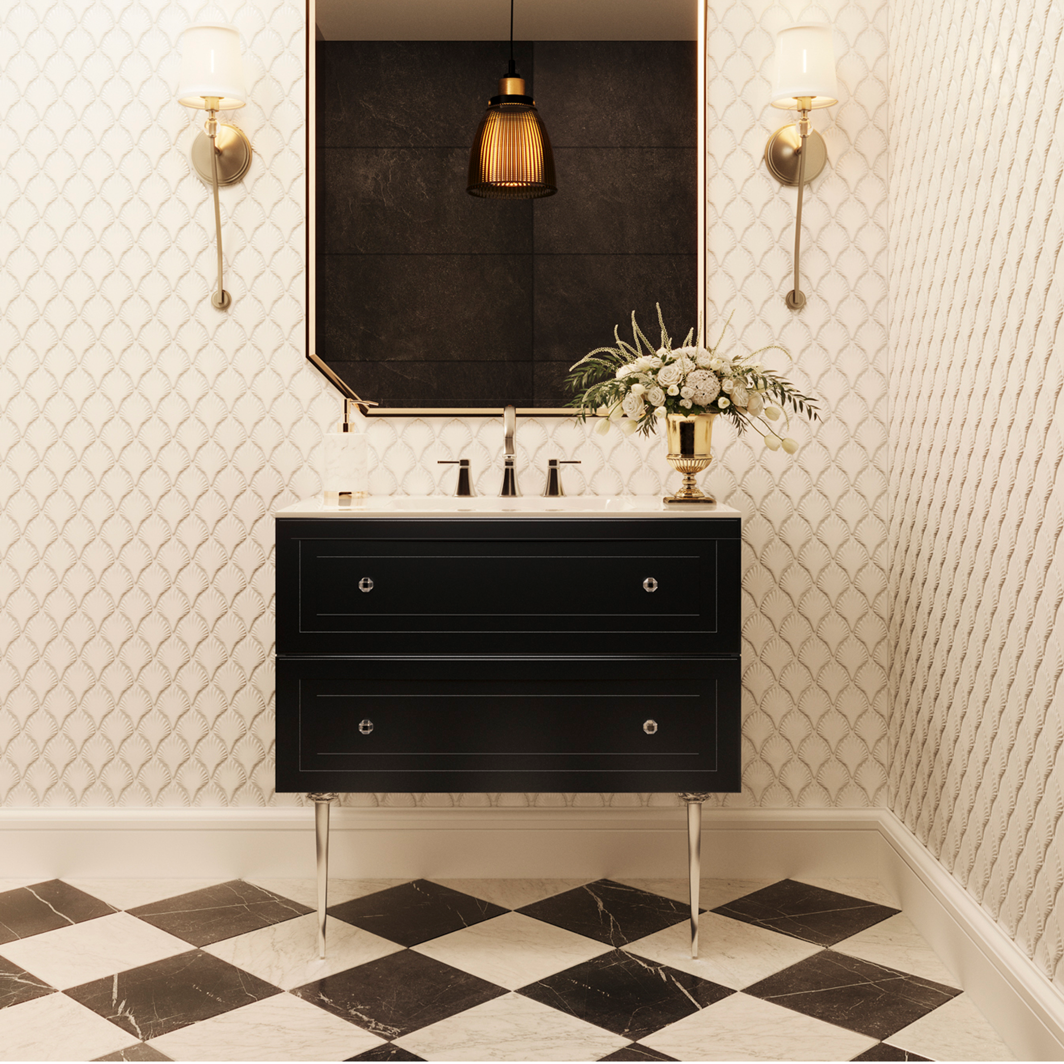 Black & White Bathroom Tile Ideas - Tileist by Tilebar