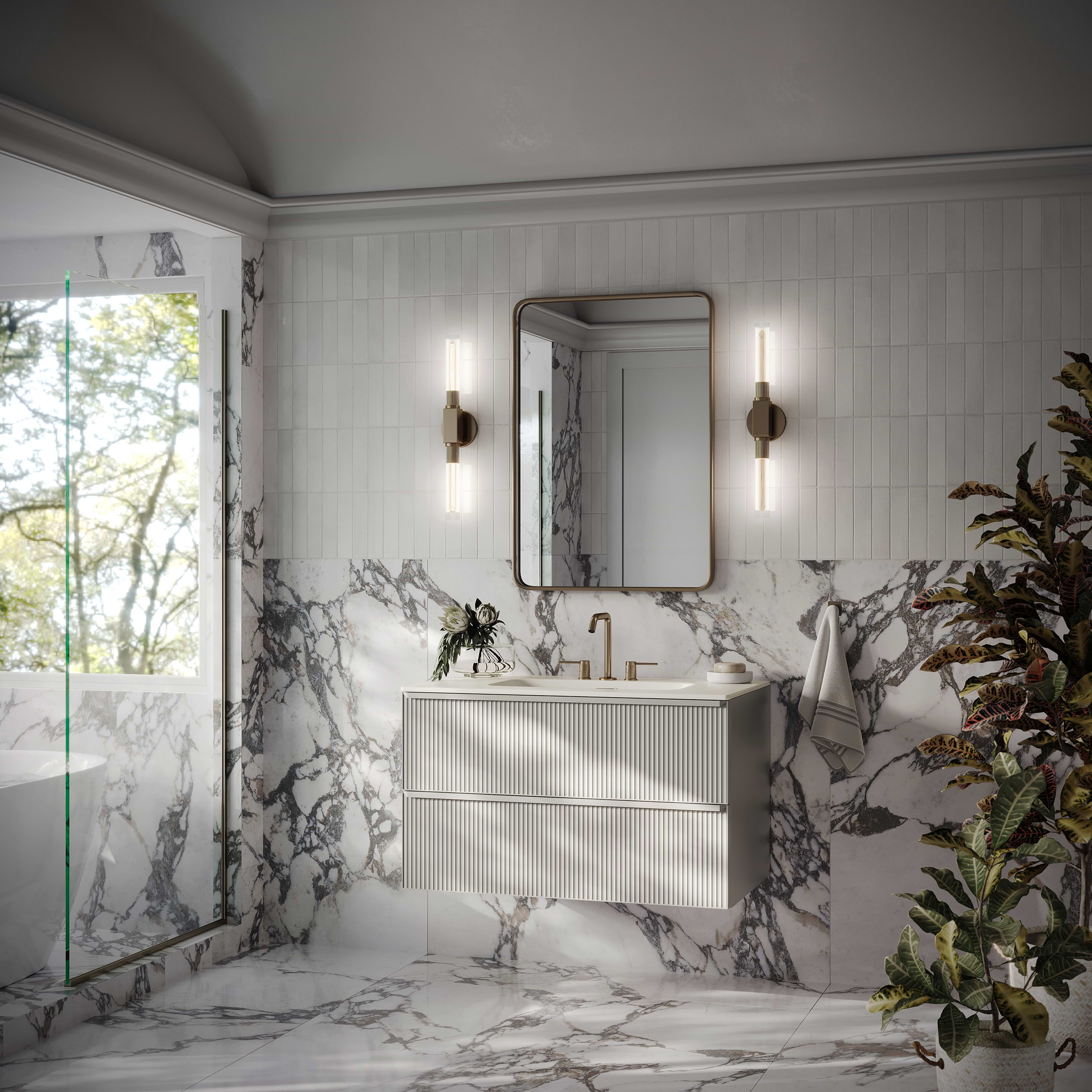 Black & White Bathroom Tile Ideas - Tileist by Tilebar