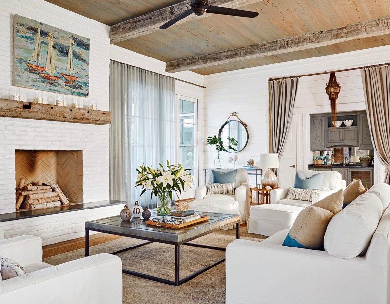 Coastal Decor Ideas Interior Design DIY Shopping: Coastal Farmhouse Style -A Guide to Rustic Beachside Warmth