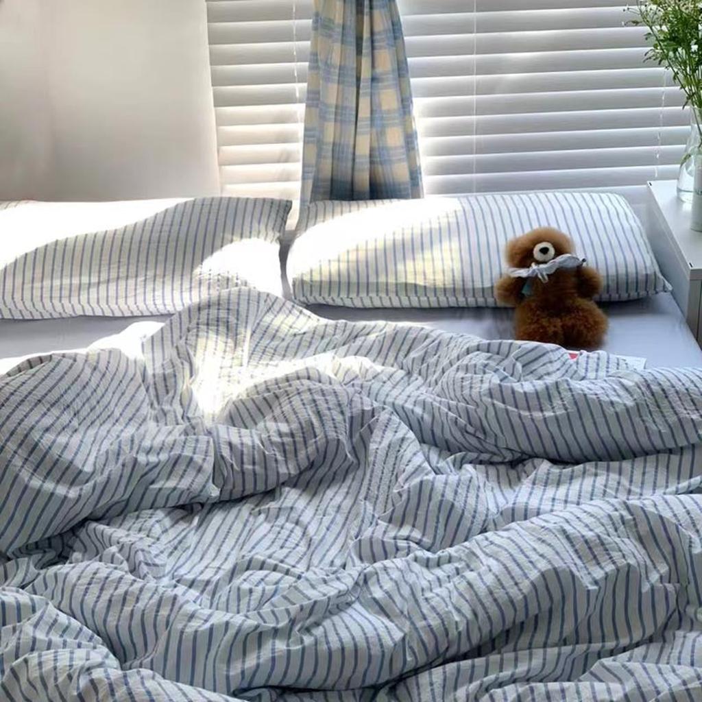 Coastal Stripes Bedding Set - Blue Full / Blue