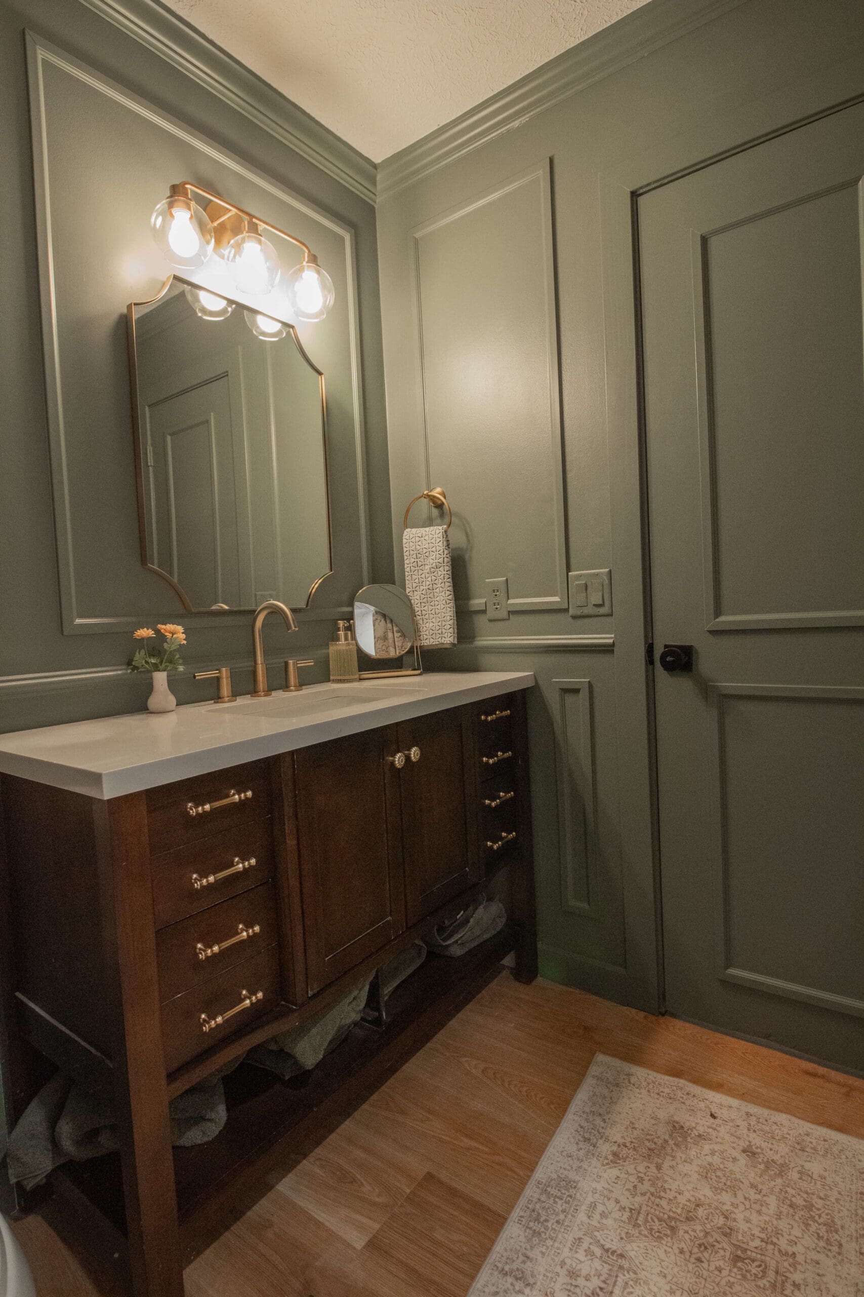 DIY Dark Green Bathroom Remodel: Complete Guide | Crystel Montenegro Home