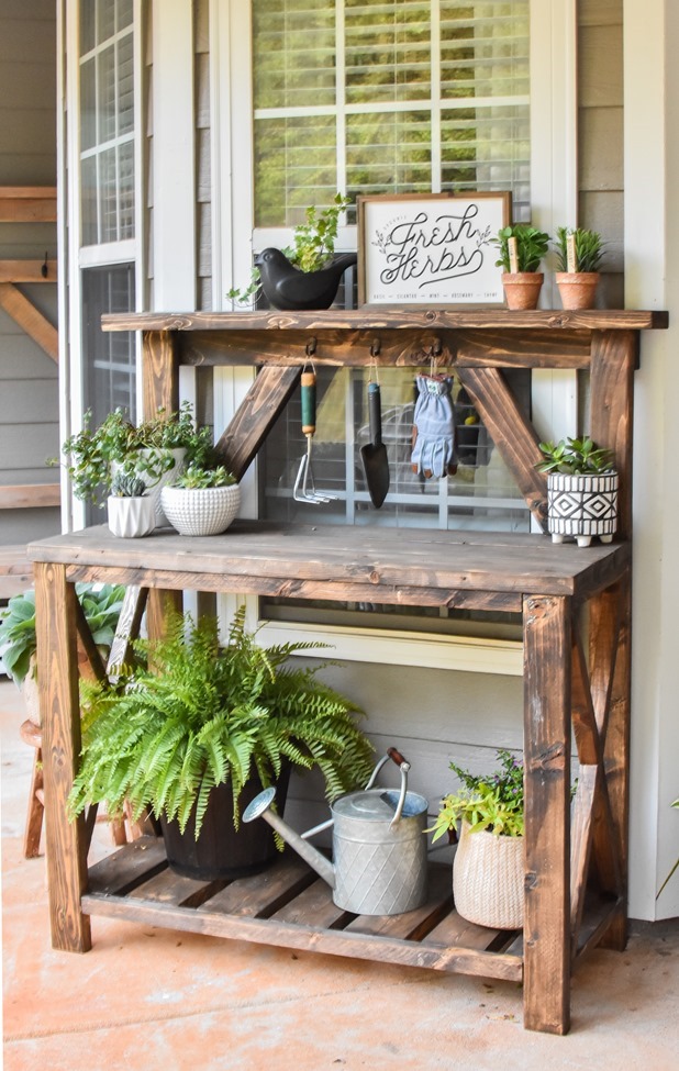 DIY Potting Bench – Build it Cheaper than Buying it