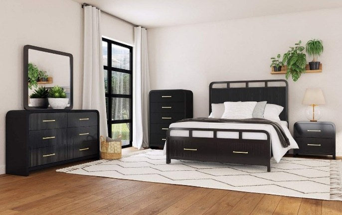 Elements International Ridgemont Queen Bed - Wood Finishes