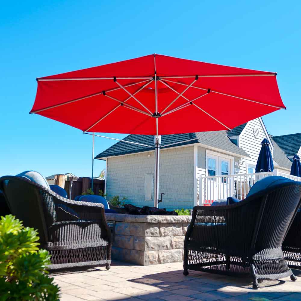 Frankford Eclipse 13' Crank Lift Infinity Tilt Cantilever Umbrella
