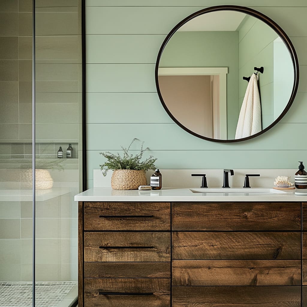 Fresh Brown Bathroom Design Ideas with Trendy Color Combs