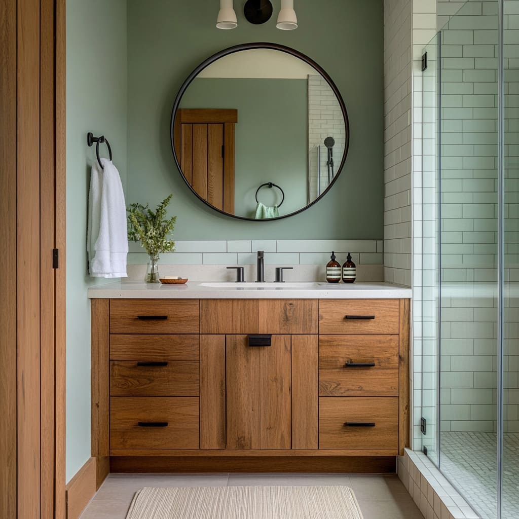 Fresh Brown Bathroom Design Ideas with Trendy Color Combs