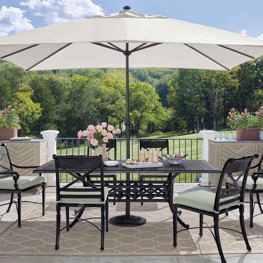 Furniture Best Quality Outdoor Umbrella 15' X 9' Rectangular Outdoor Lit Patio Market Umbrella With Extra