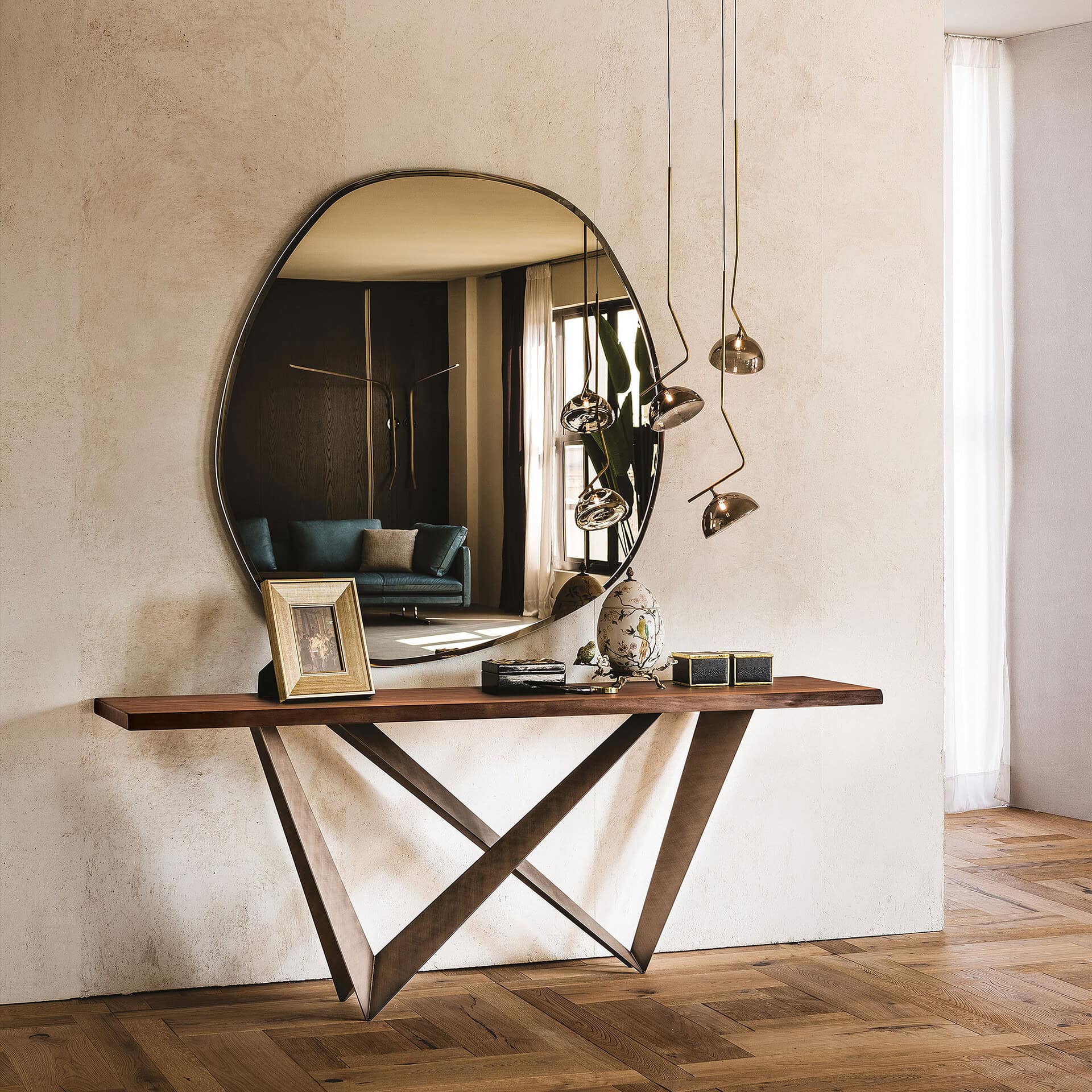 Hawaii Sculpted Wall Mirror | Lighting And Accessories | Sklar Furnishings