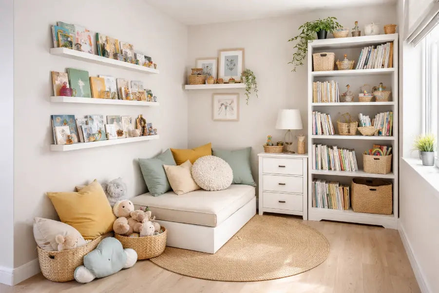 How to Use Kids Book Shelves in Small Rooms | Space-Saving Ideas