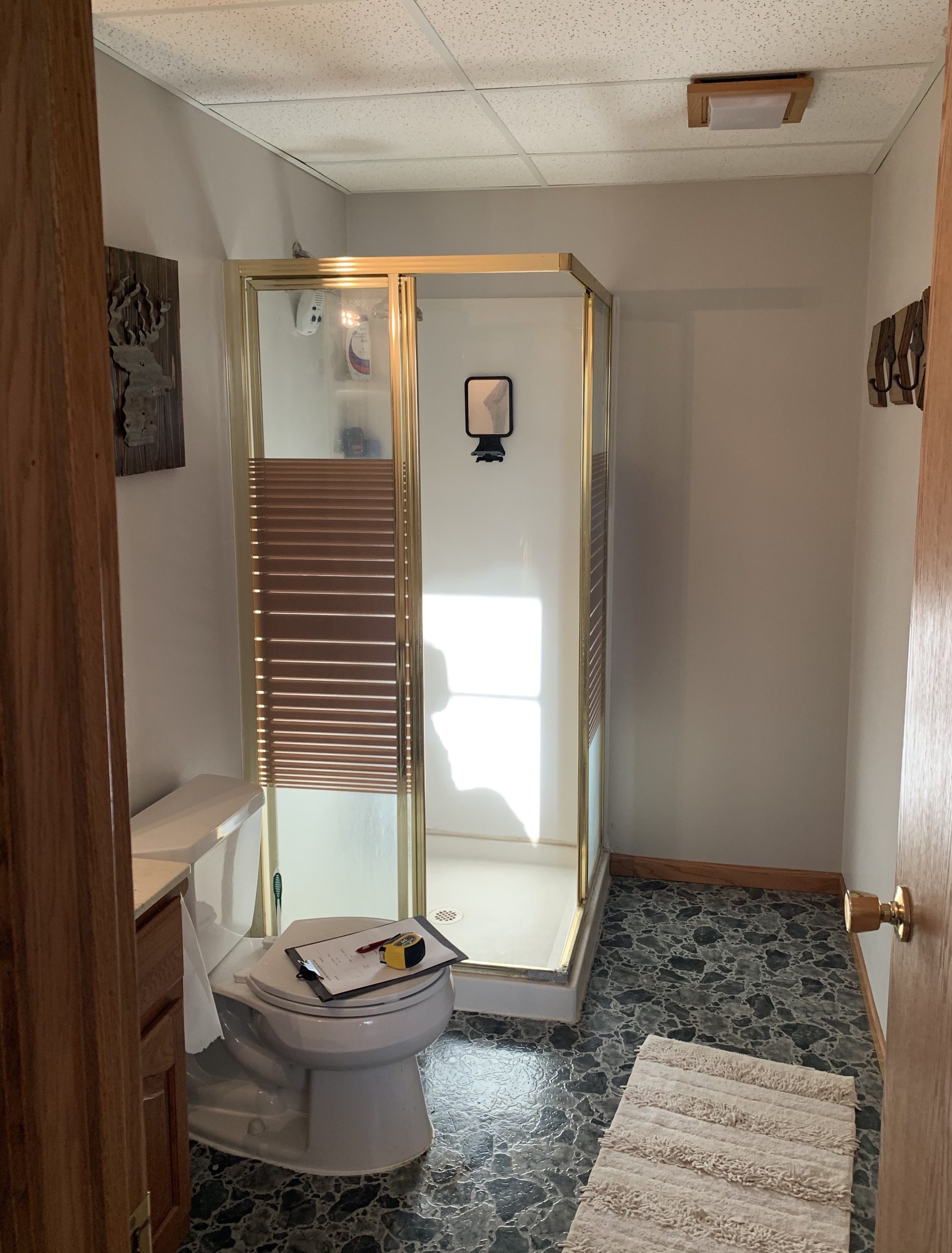 Job completed for Small Shower to Large Walk-in Shower Remodel Winsted, MN