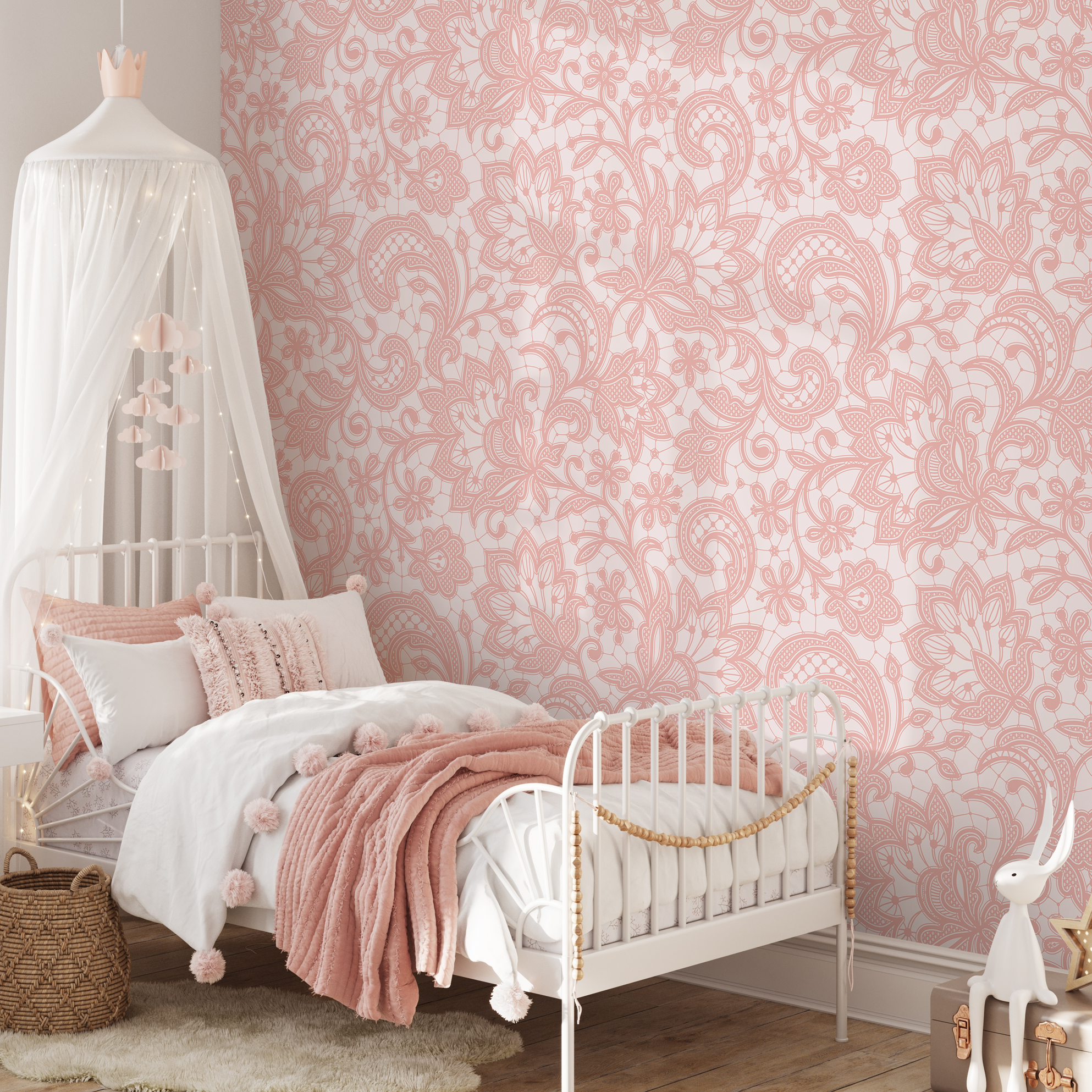 Light Pink Bedroom Wallpaper | ONDECOR – ONDECOR.COM