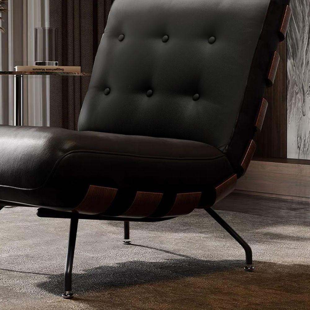 Mid-Century Modern Black Accent Chair | Povison