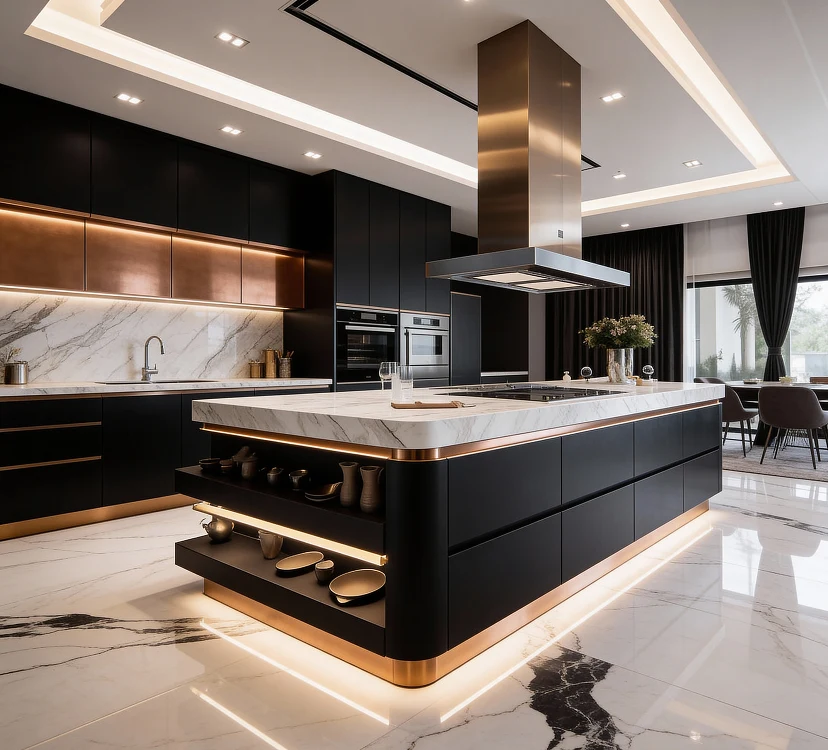Modern Kitchen Interior Design in Dubai | Five Ateliers