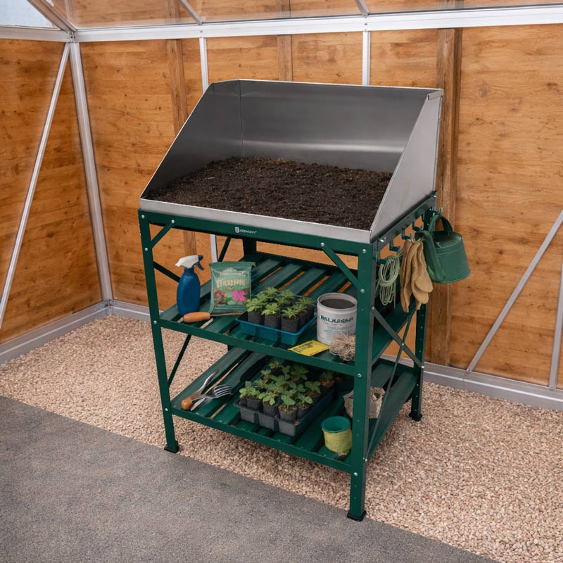 Potting Bench - Potting Table - Stainless Steel Potting Tray | Copagrey