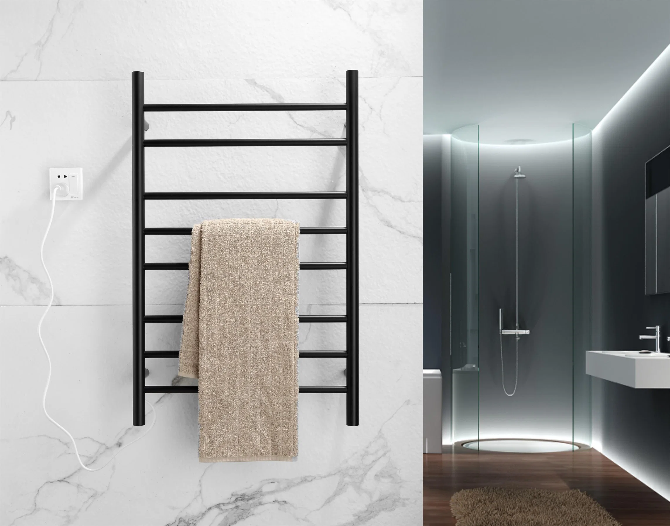 Stainless Steel Towel Warmer For Small Bathroom Towel Warmer Matt Black For Bathroom Wall Mounted Bath Towel