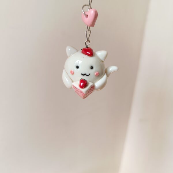Strawberry Cat Keychain