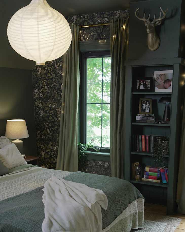 This Bedroom Got a Green Color-Drenched Makeover | Apartment Therapy
