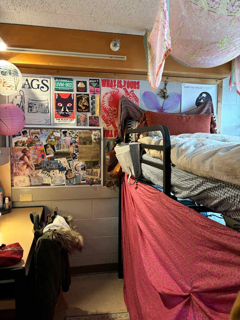 This UVM Freshman's Cozy-Maximalist Dorm Follows the Smartest Decor Rule (Saves So Much Space!)