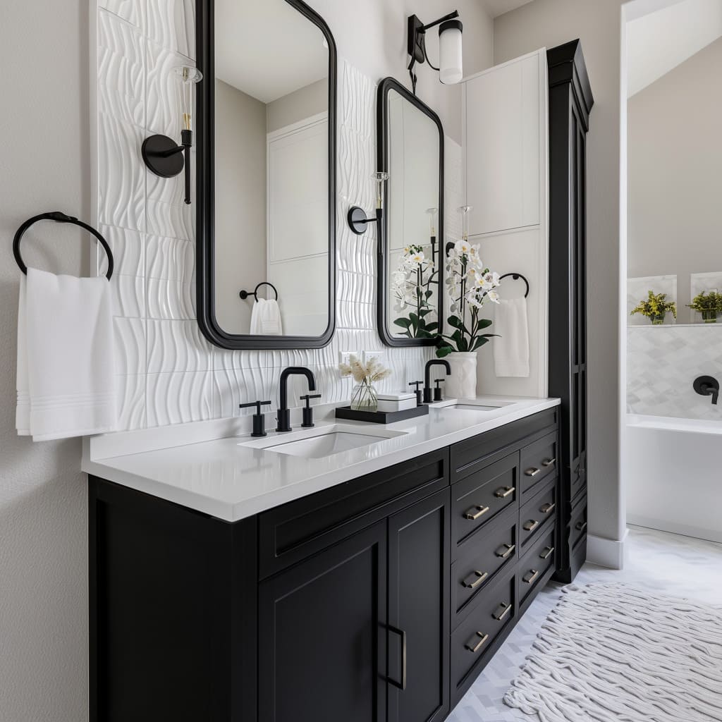 Top Black and White Bathroom Design & Decor Ideas for a Modern Home | Fancy House Design