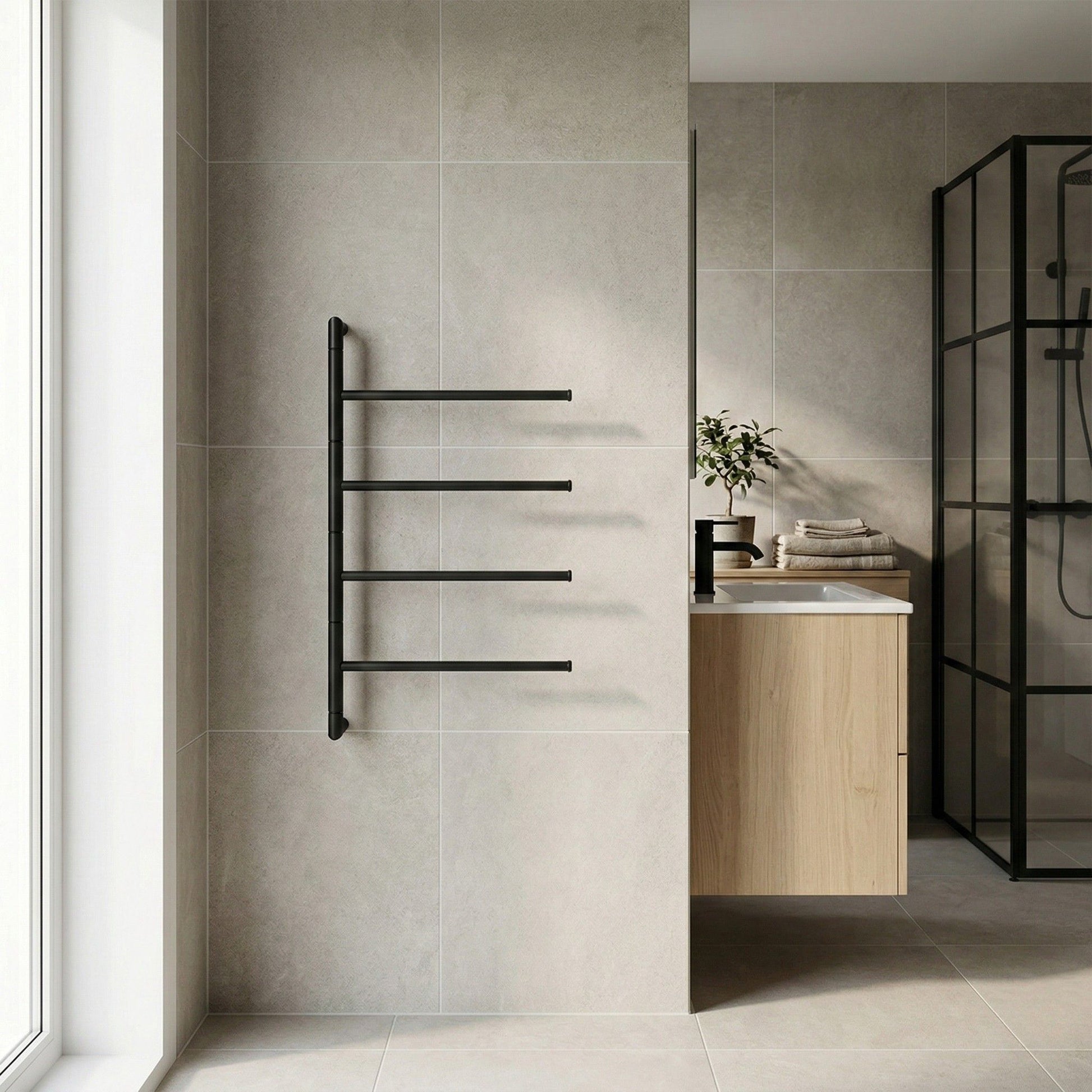 Towel Bar, 4 Swivel Arms for Towels – Smedbo