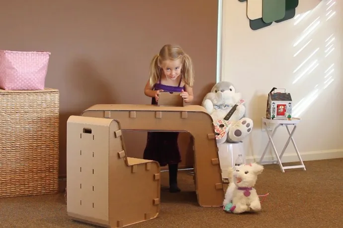 Wonderful cardboard furniture for kids made for creativity