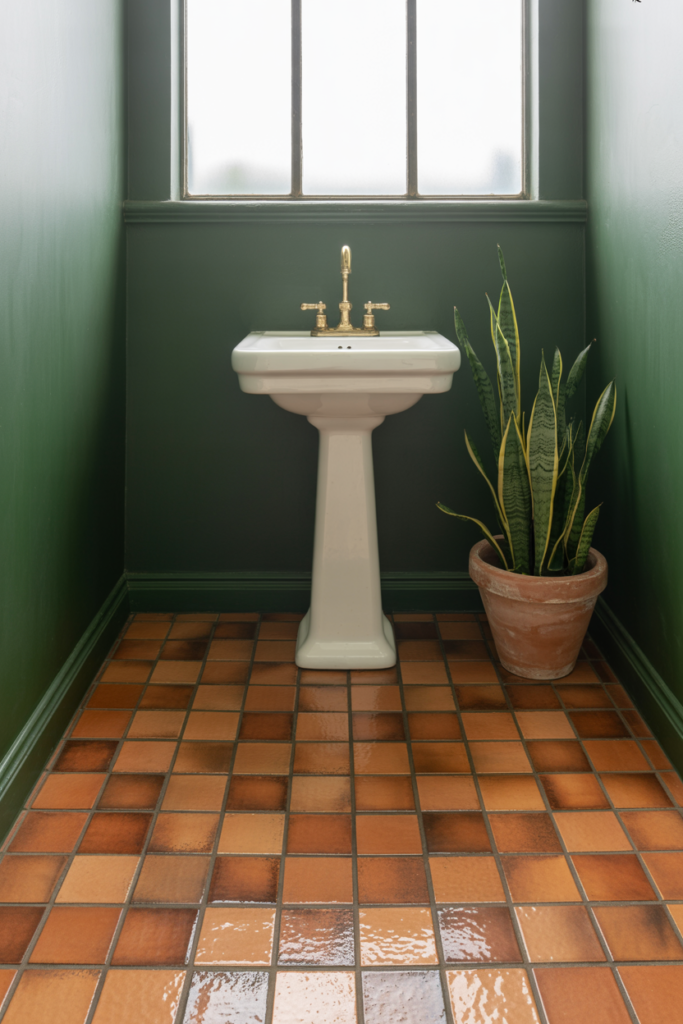 15 Terracotta and Green Bathroom Ideas That Create a Warm, Earthy, and Naturally Beautiful Space - modishresidence.com