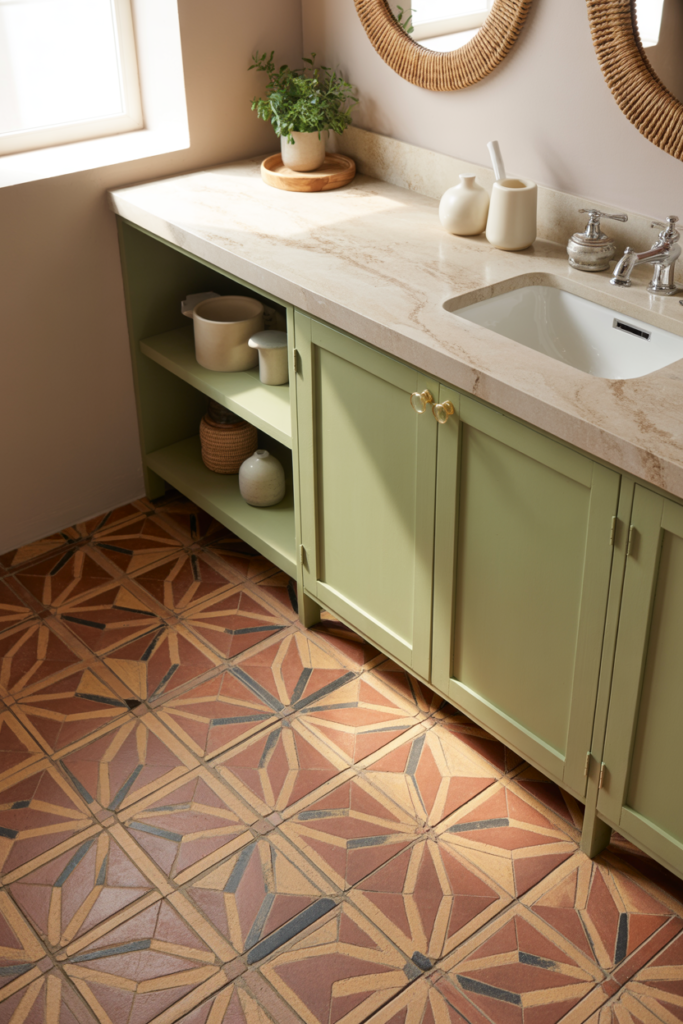 15 Terracotta and Green Bathroom Ideas That Create a Warm, Earthy, and Naturally Beautiful Space - modishresidence.com