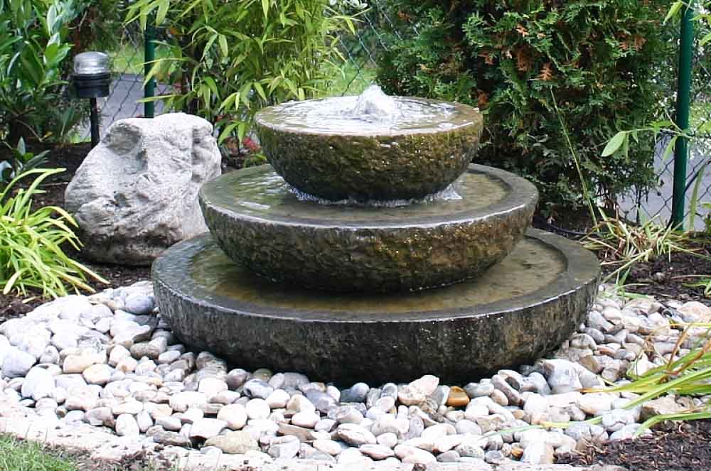 4 Ft Black Marble 3-Tier Fountain – Custom Outdoor Stone Water Feature