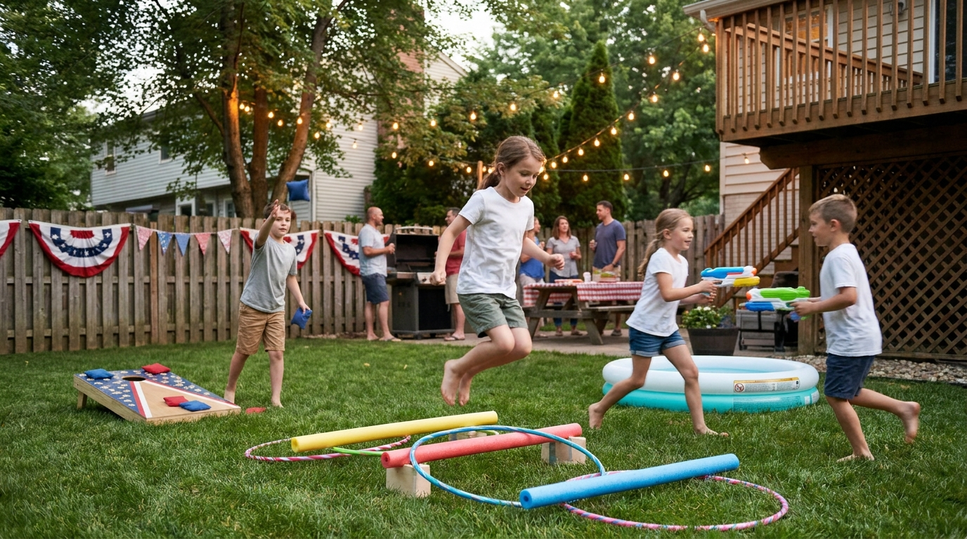4th of july backyard game setups for kids 2026