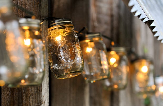 5 Gorgeous Outdoor Mason Jar Lights • The Garden Glove